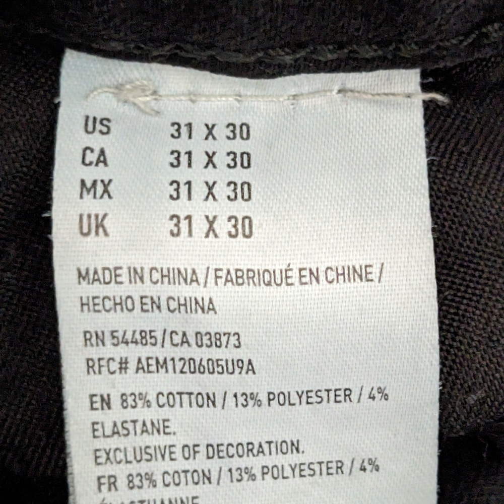 American Eagle Outfitters Men's Black Straight Jeans - Picture 10 of 10